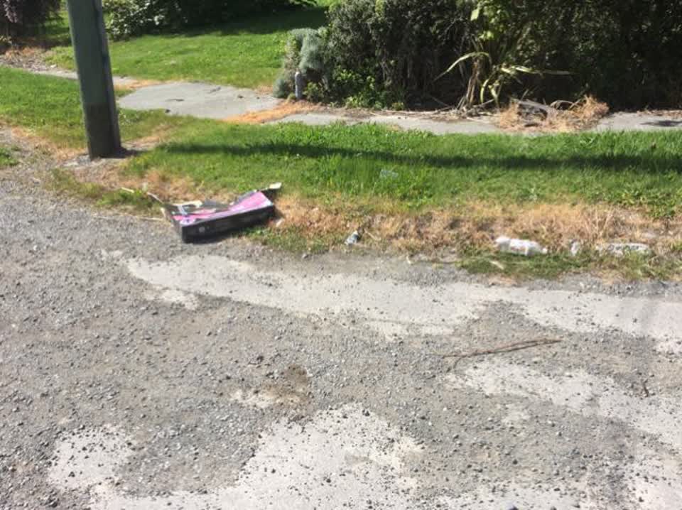 The photograph attached to this rubbish/recycling report