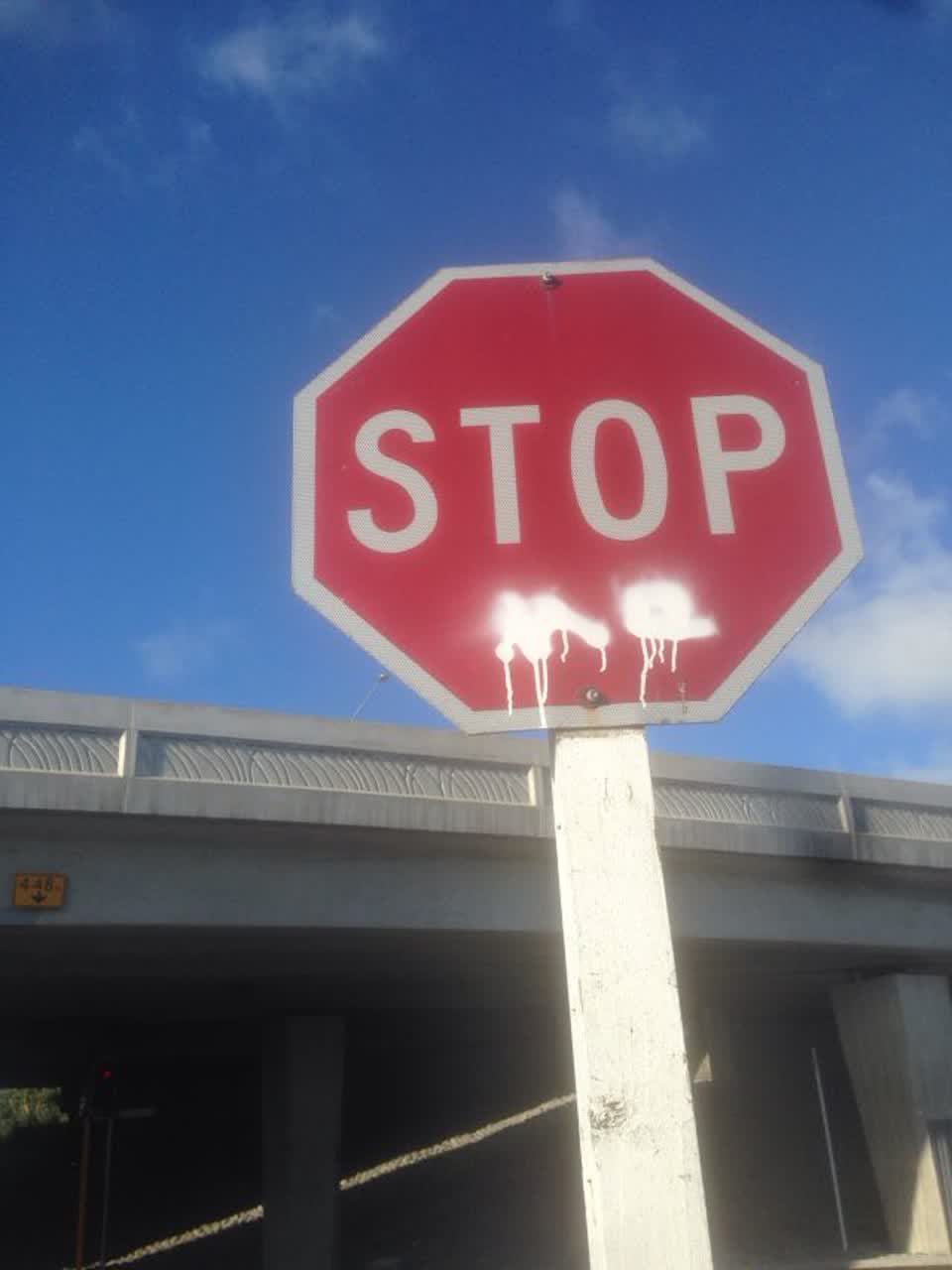The photograph attached to this graffiti report