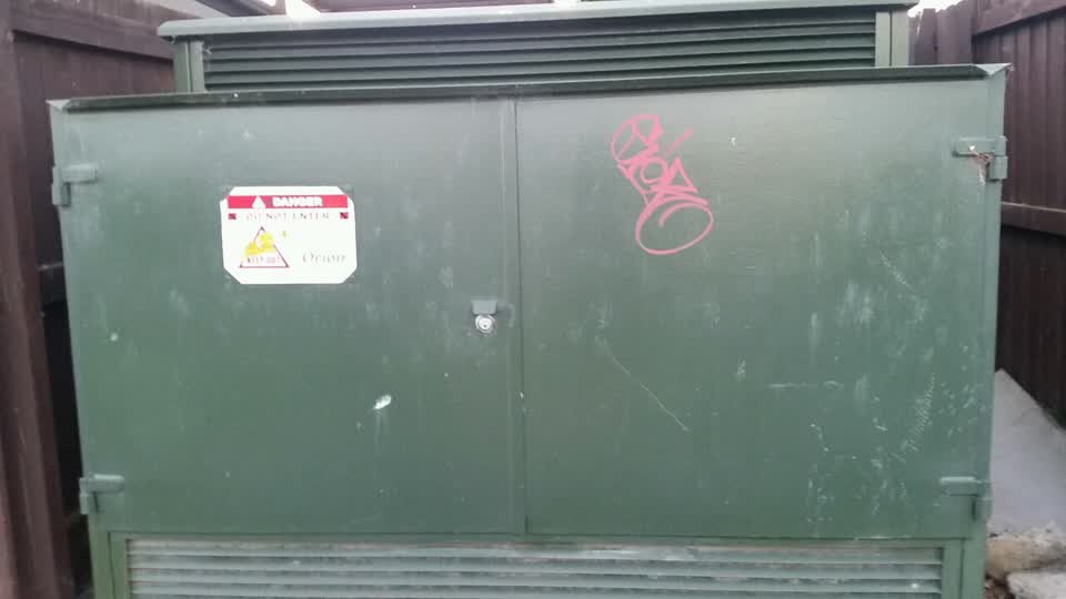 The photograph attached to this graffiti report