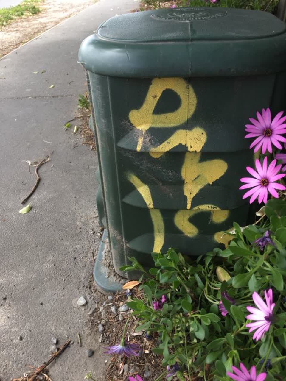 The photograph attached to this graffiti report