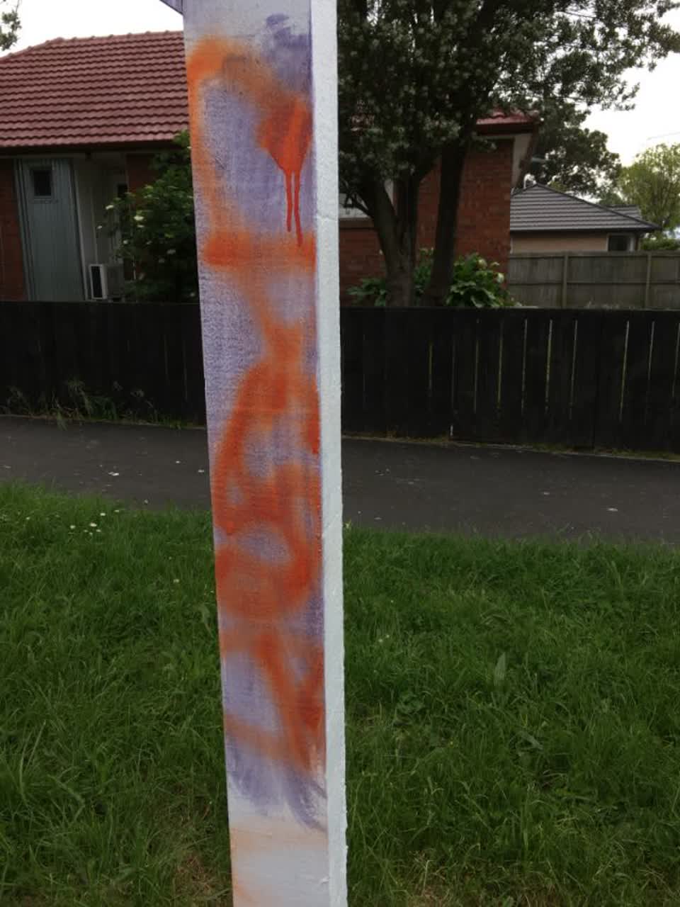 The photograph attached to this graffiti report
