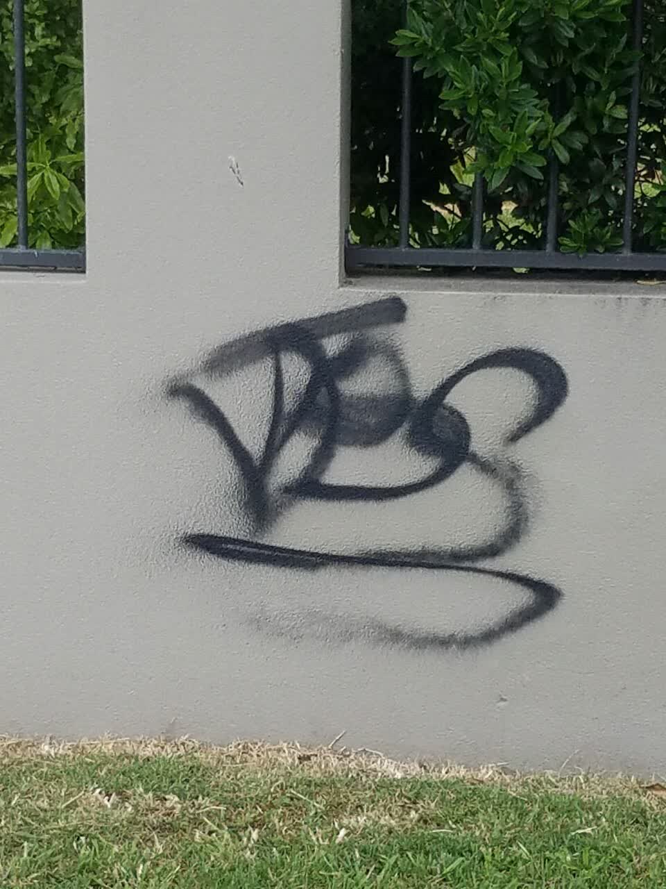 The photograph attached to this graffiti report