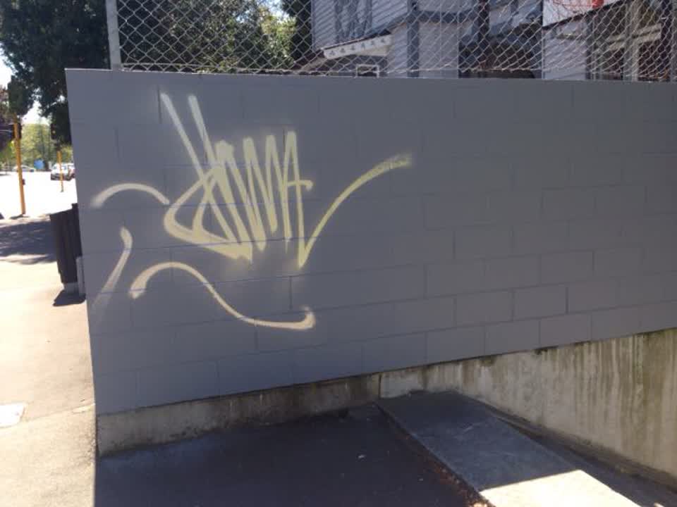 The photograph attached to this graffiti report