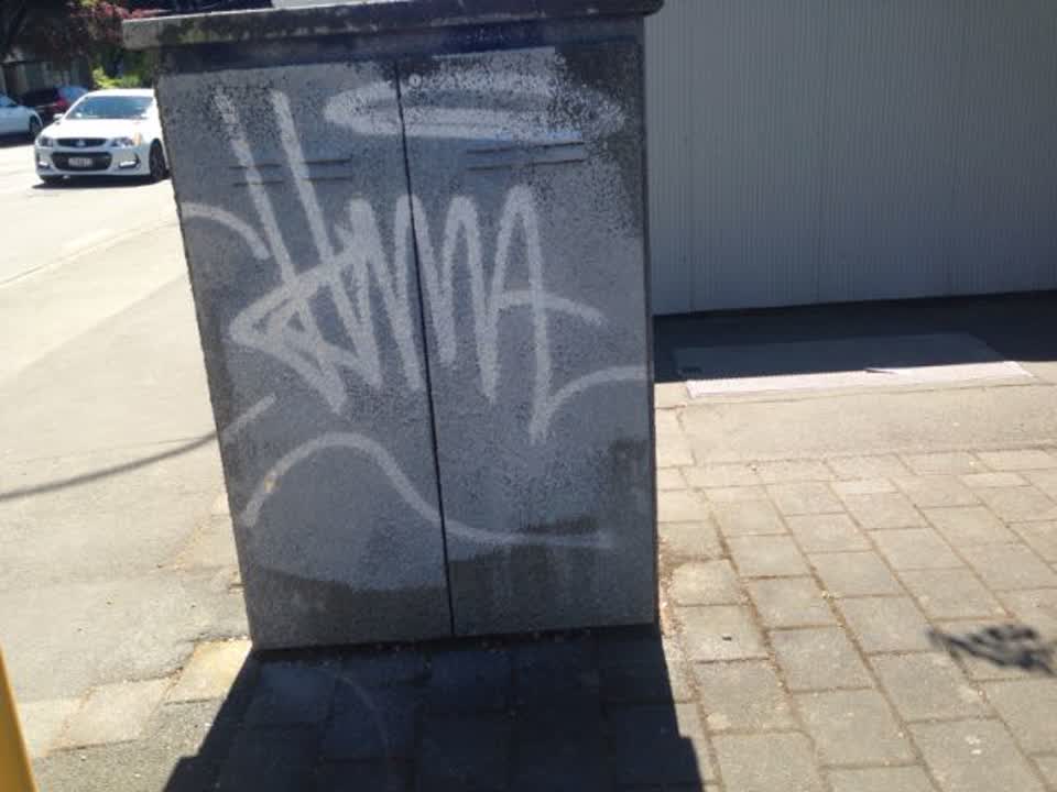 The photograph attached to this graffiti report