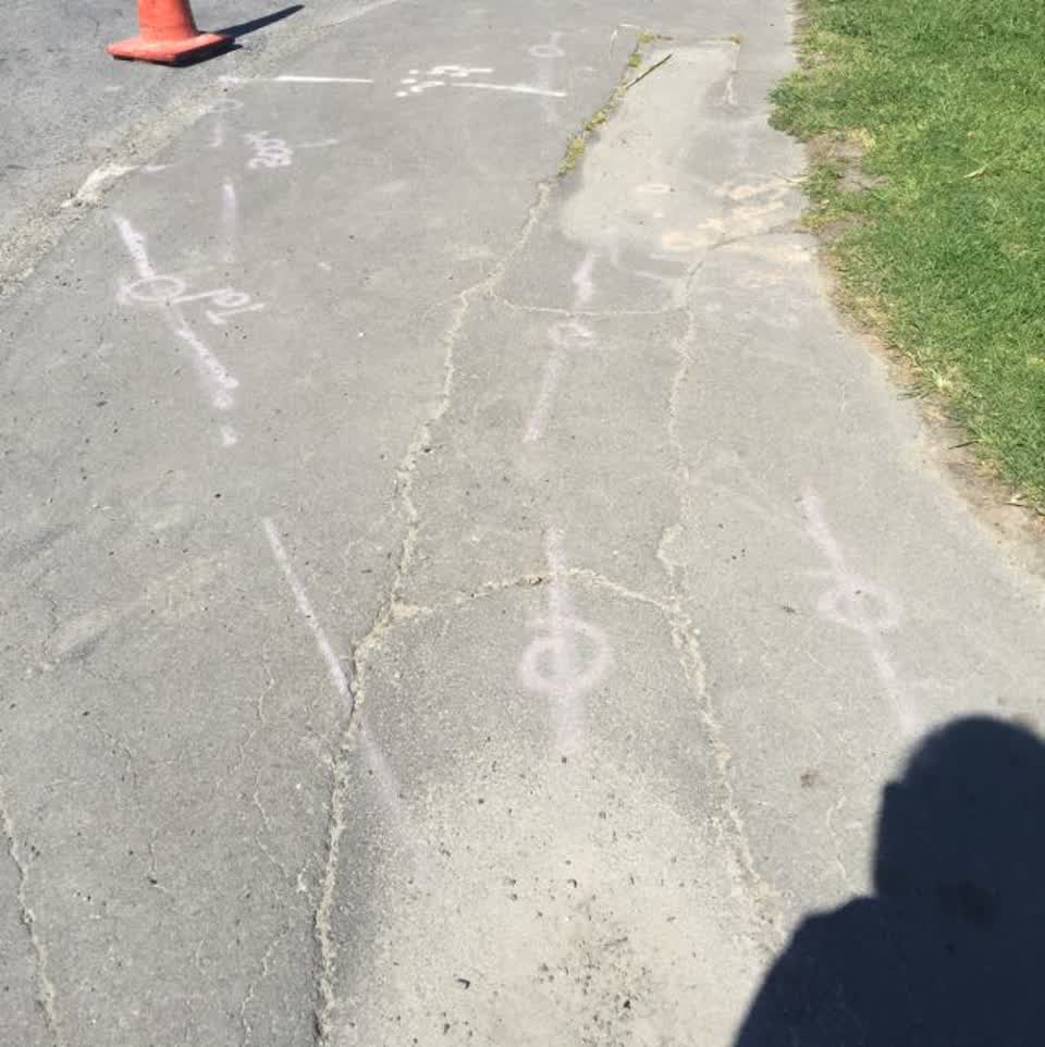 The photograph attached to this roading/streets report
