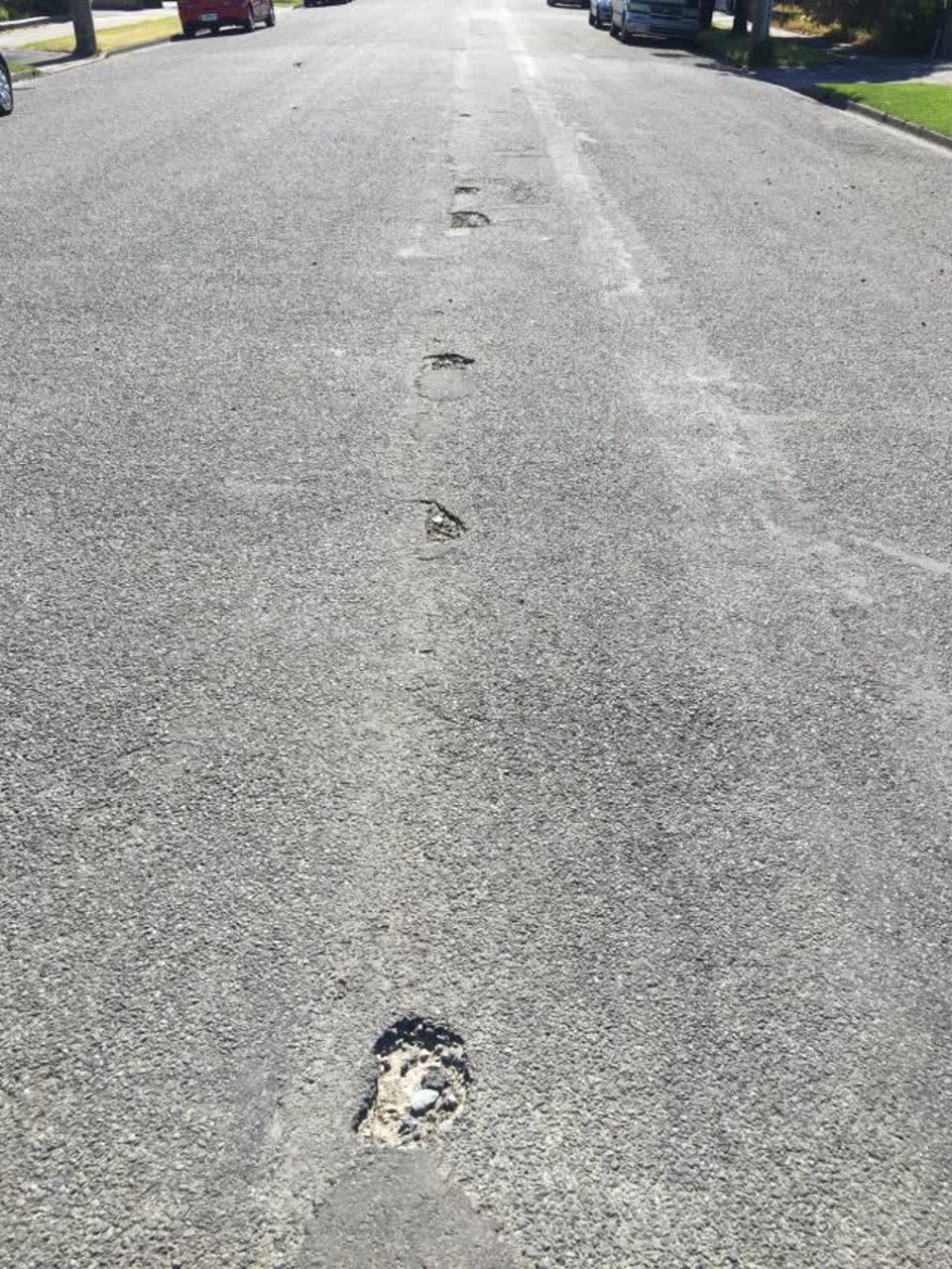 The photograph attached to this roading/streets report