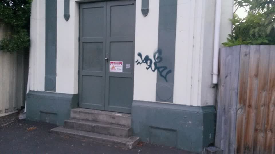 The photograph attached to this graffiti report