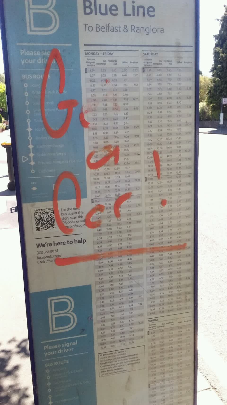 The photograph attached to this graffiti report