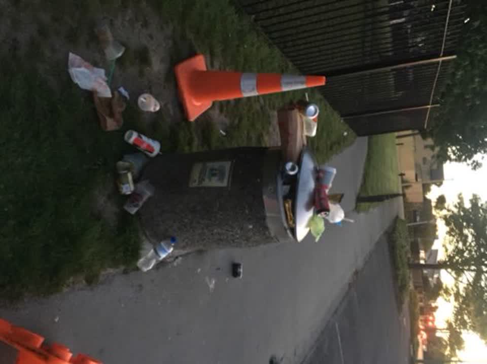 The photograph attached to this rubbish/recycling report