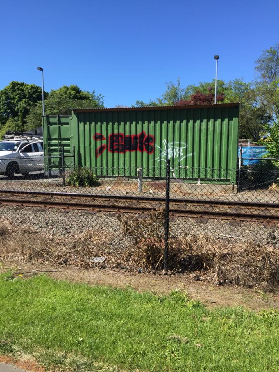 The photograph attached to this graffiti report