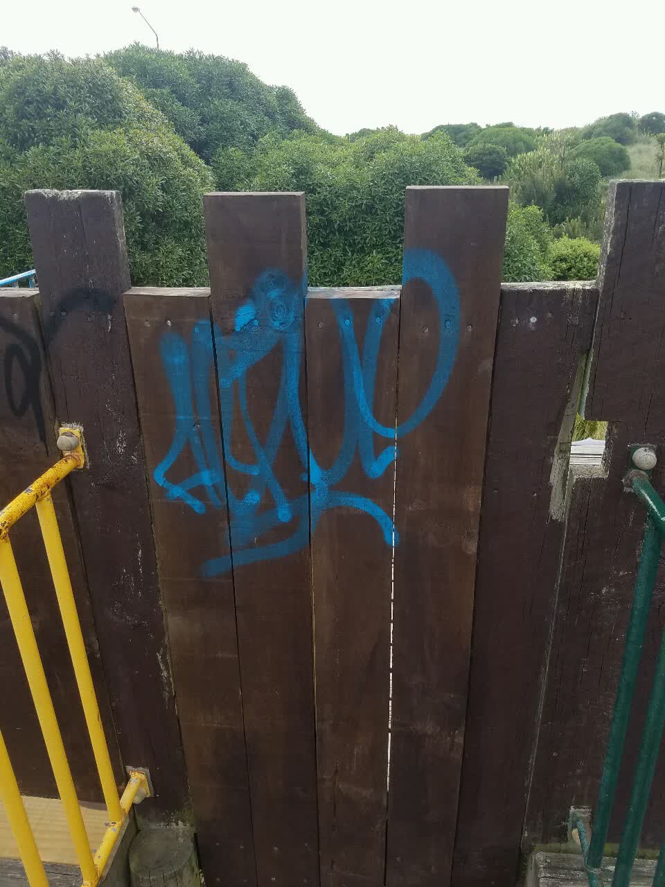 The photograph attached to this graffiti report