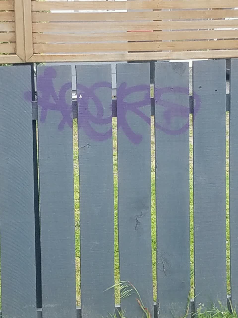 The photograph attached to this graffiti report