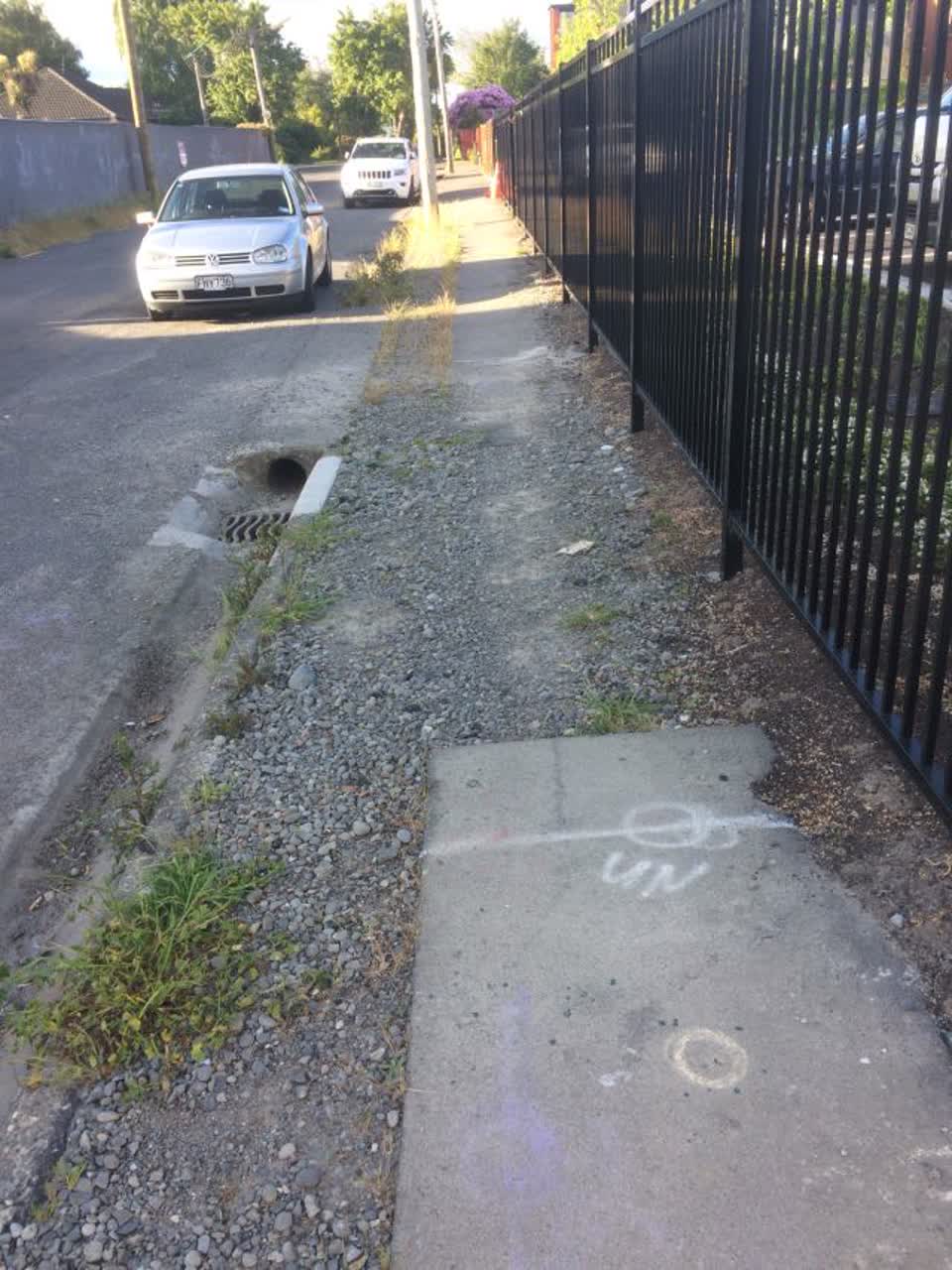 The photograph attached to this roading/streets report