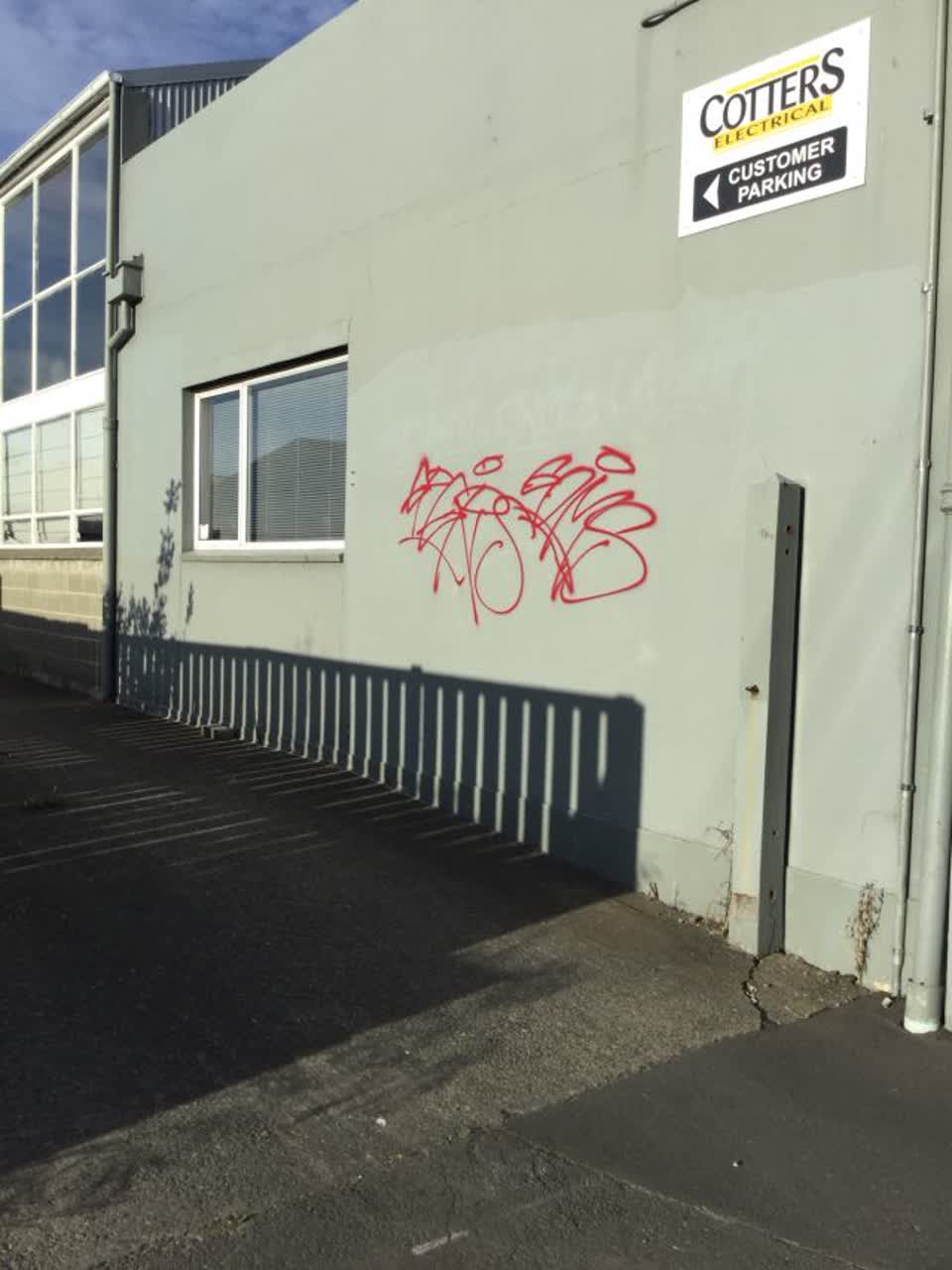 The photograph attached to this graffiti report