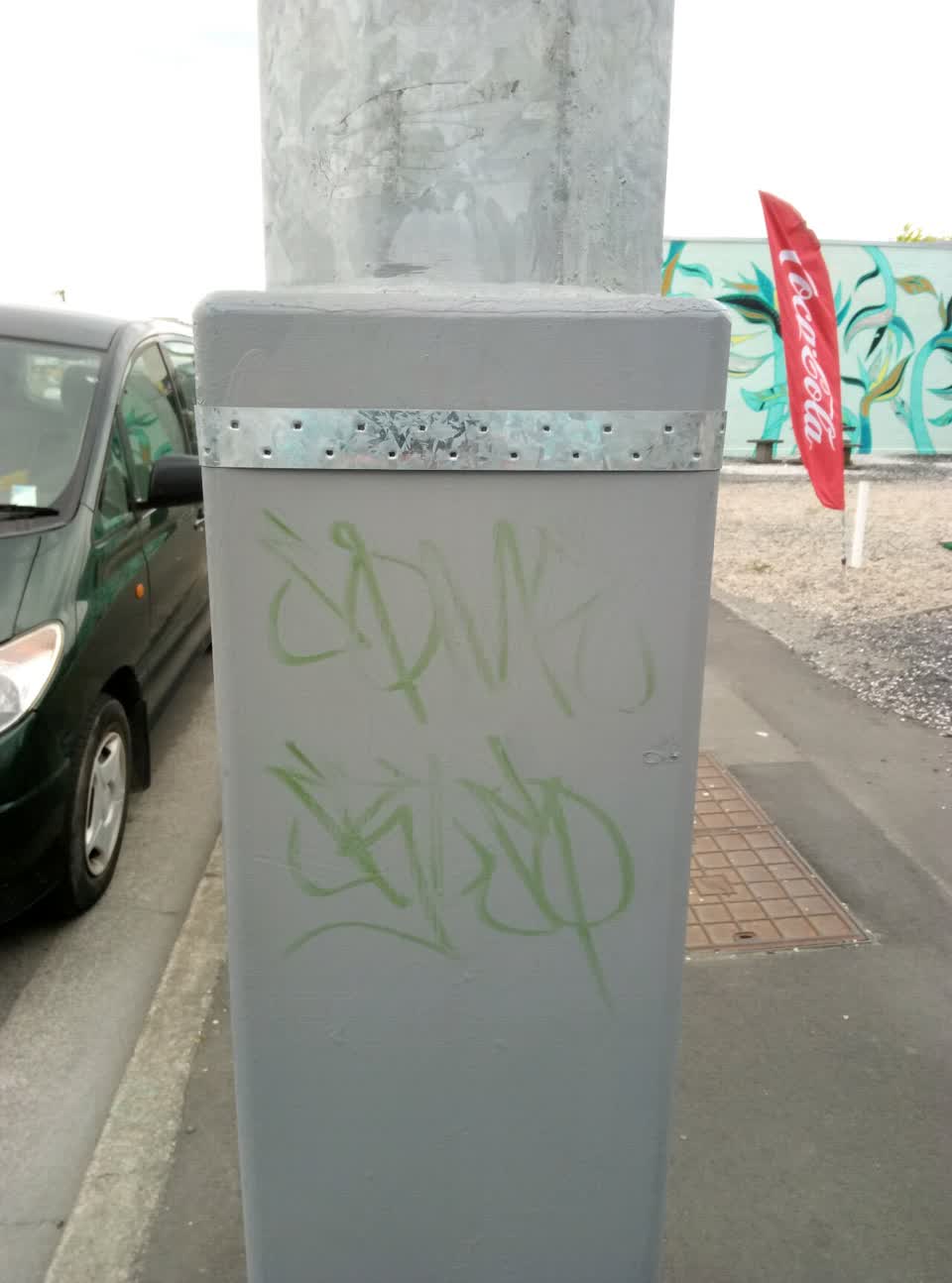 The photograph attached to this graffiti report