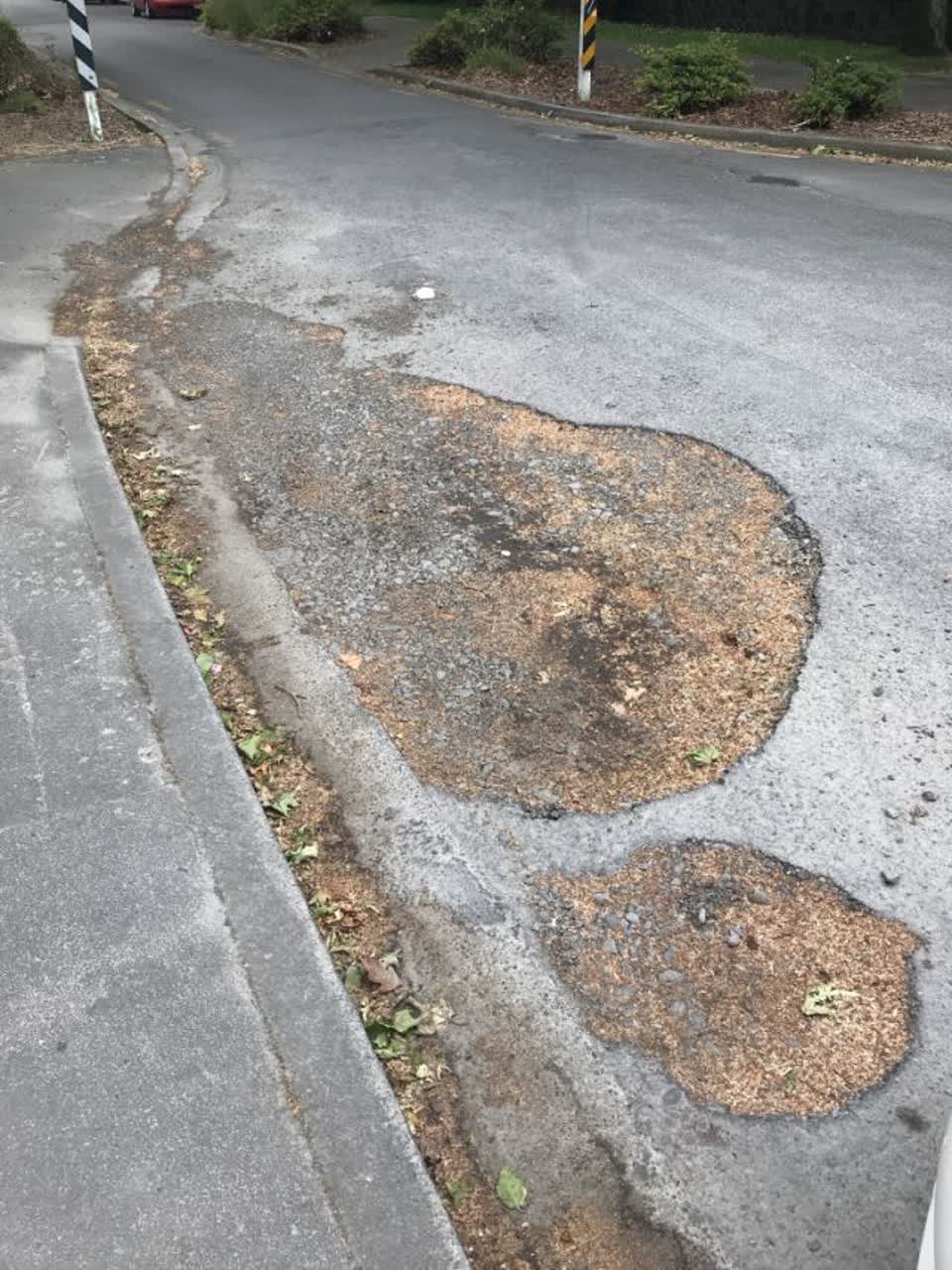 The photograph attached to this roading/streets report