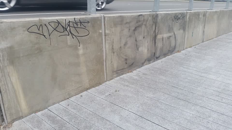 The photograph attached to this graffiti report
