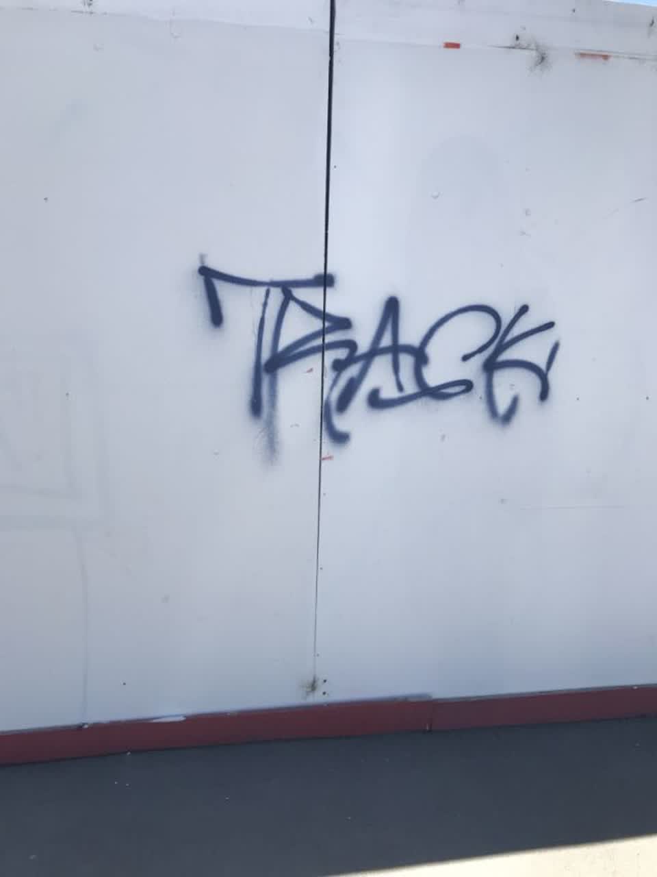 The photograph attached to this graffiti report