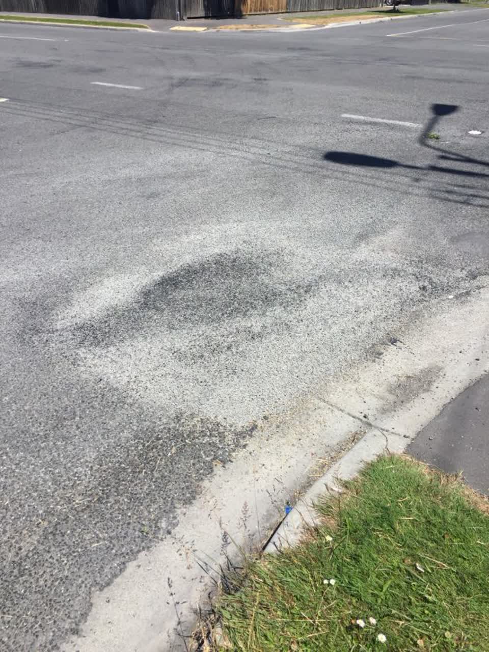 The photograph attached to this roading/streets report