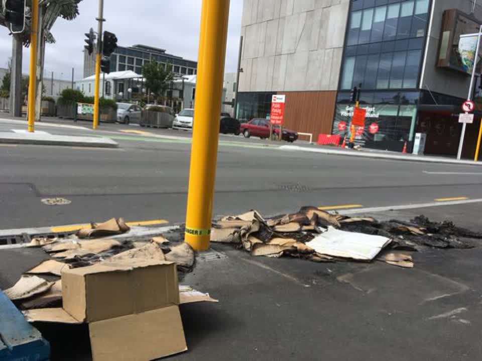 The photograph attached to this rubbish/recycling report