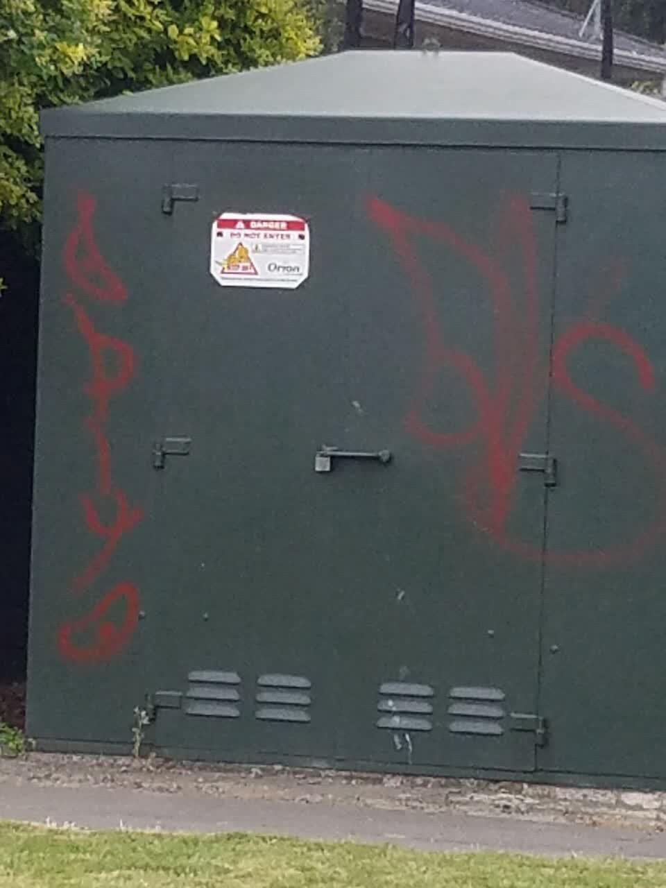 The photograph attached to this graffiti report