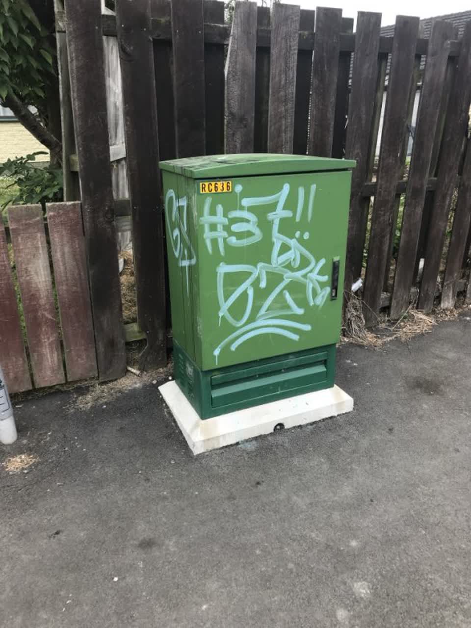 The photograph attached to this graffiti report