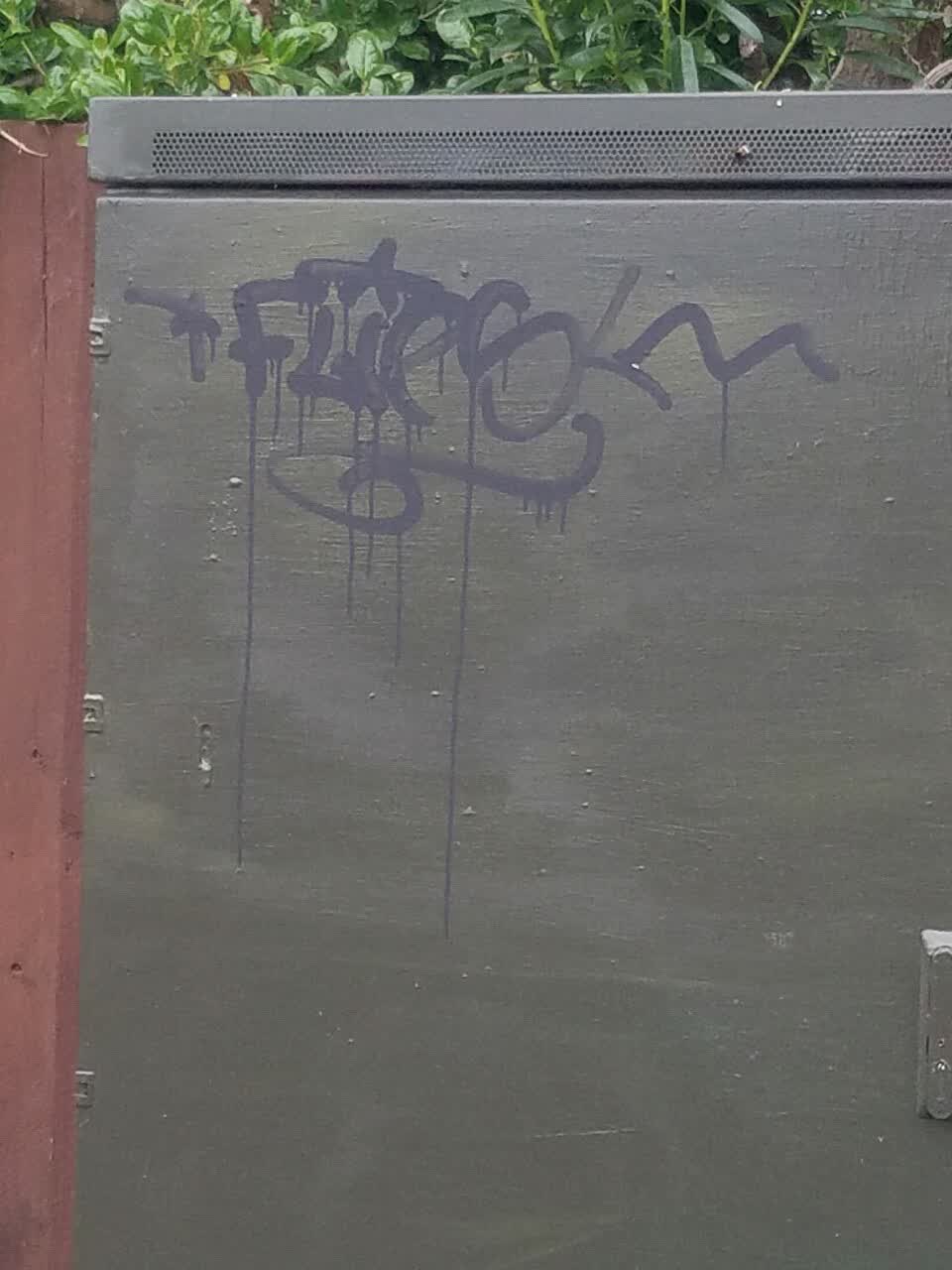 The photograph attached to this graffiti report