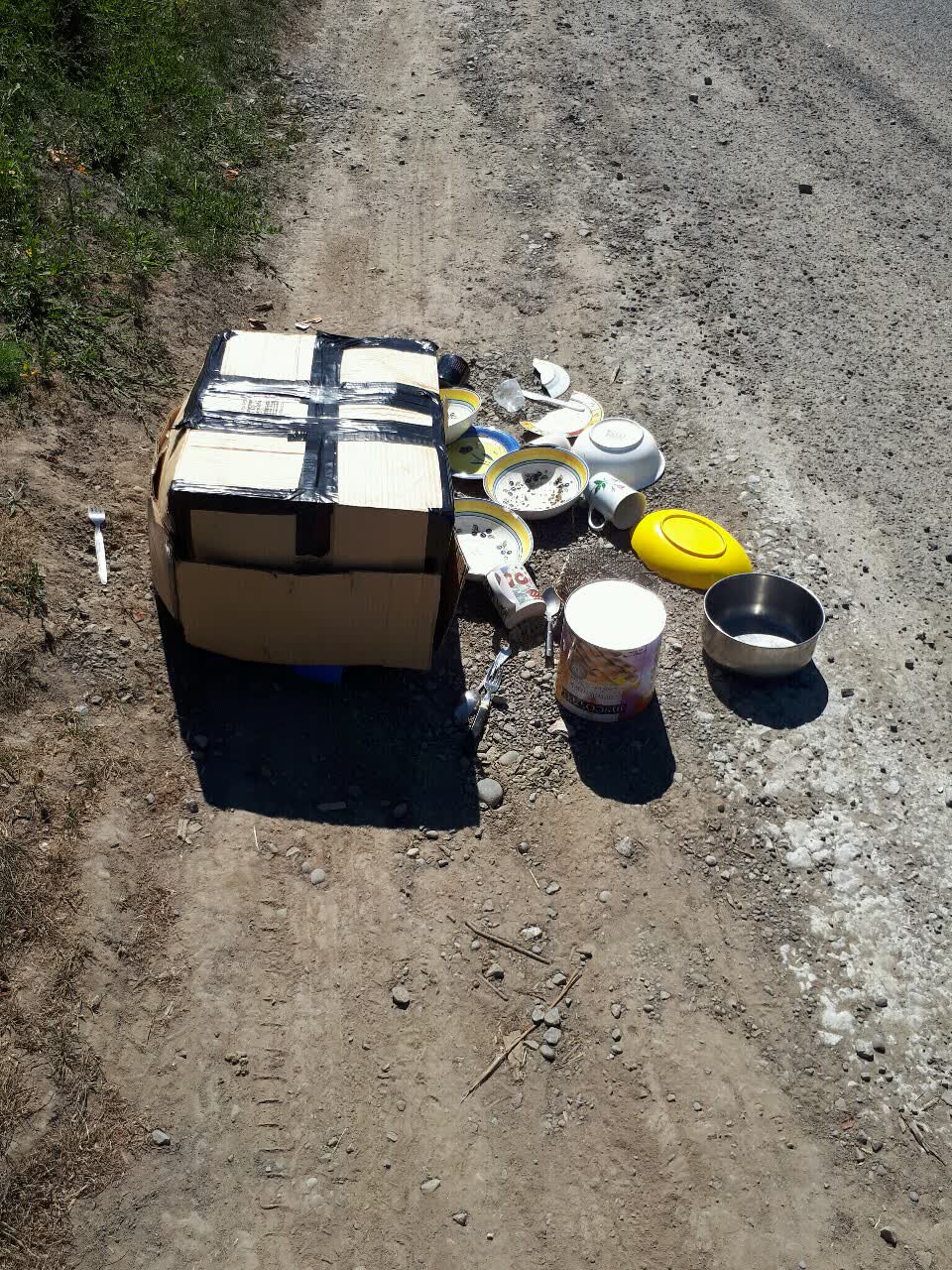 The photograph attached to this rubbish/recycling report