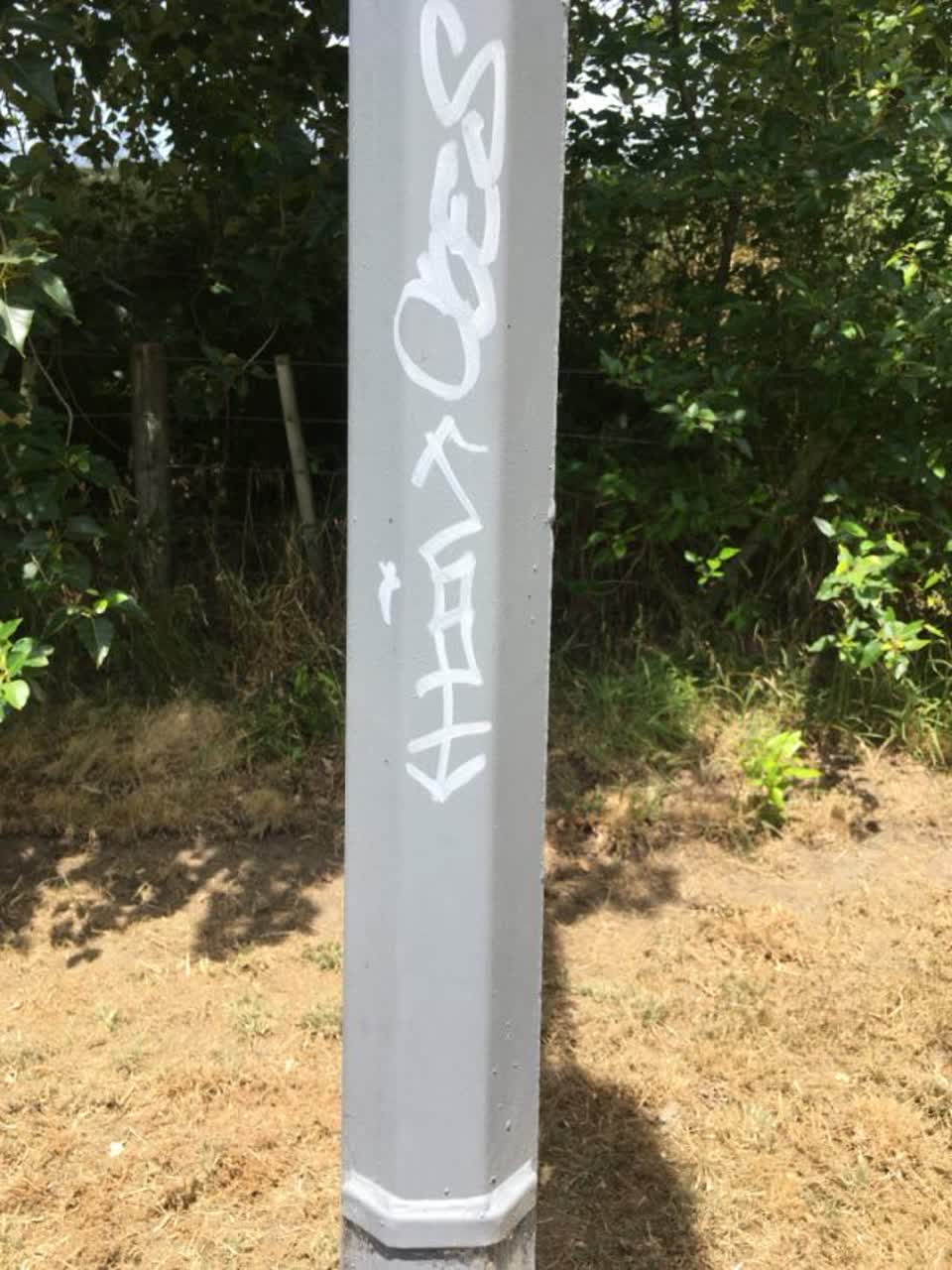 The photograph attached to this graffiti report