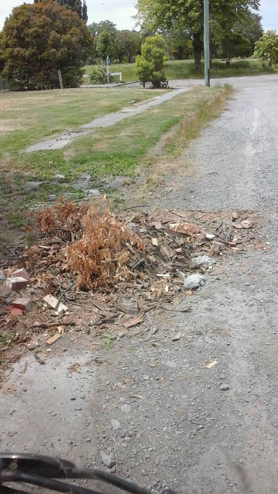 The photograph attached to this roading/streets report