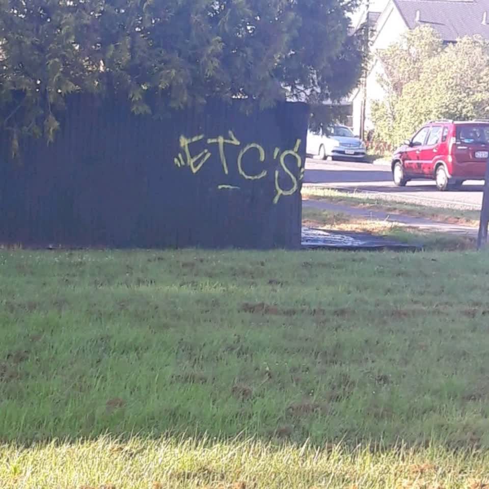 The photograph attached to this graffiti report