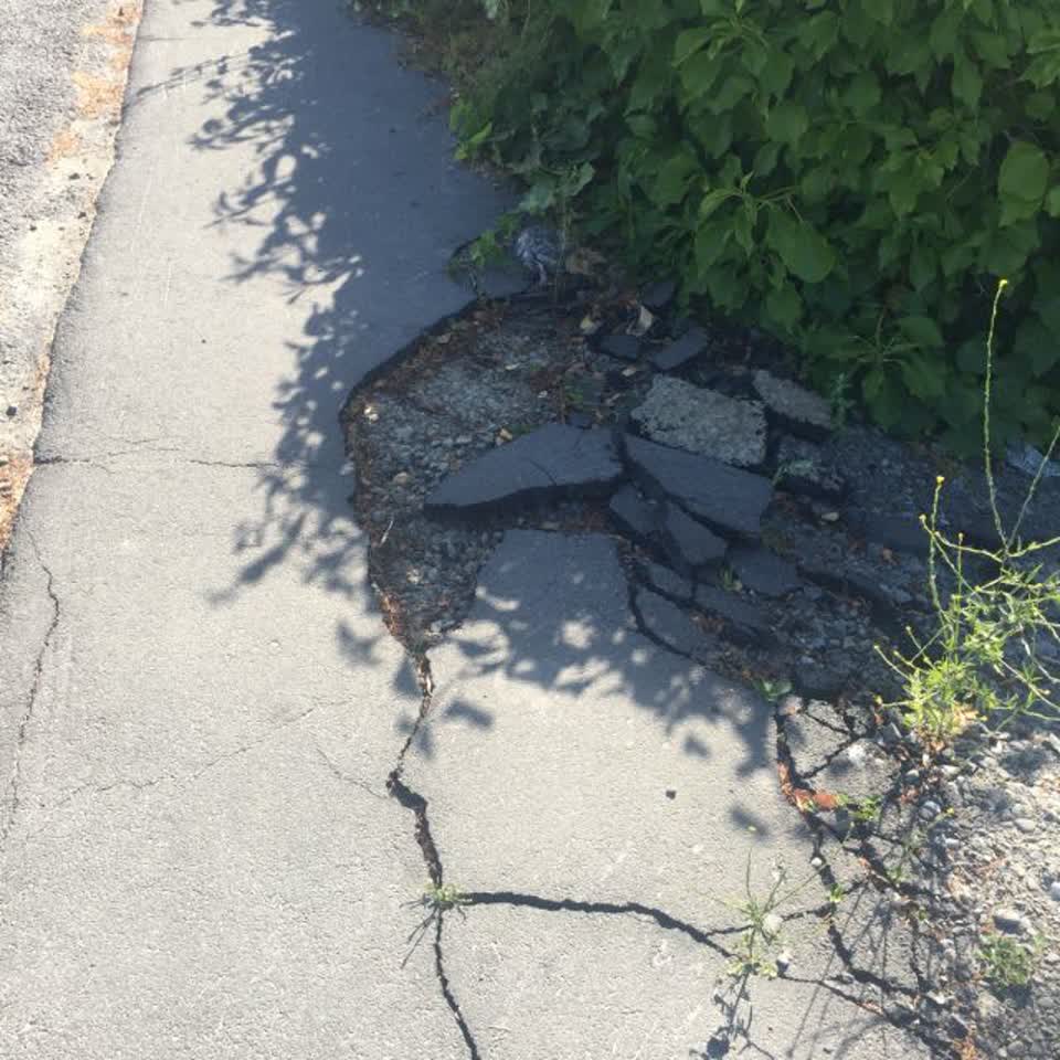 The photograph attached to this roading/streets report