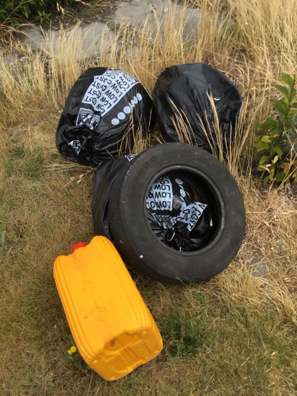 The photograph attached to this rubbish/recycling report