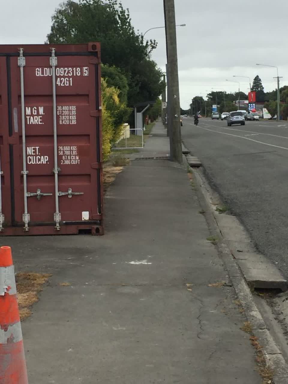 The photograph attached to this roading/streets report