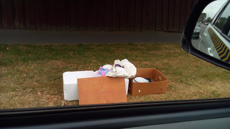The photograph attached to this rubbish/recycling report