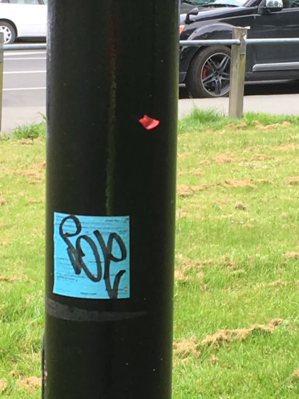 The photograph attached to this graffiti report