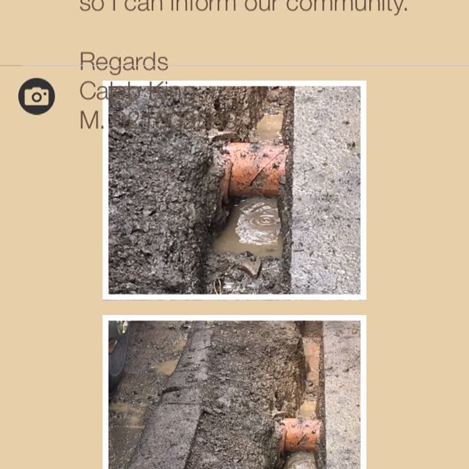 The photograph attached to this roading/streets report