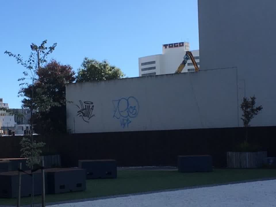 The photograph attached to this graffiti report