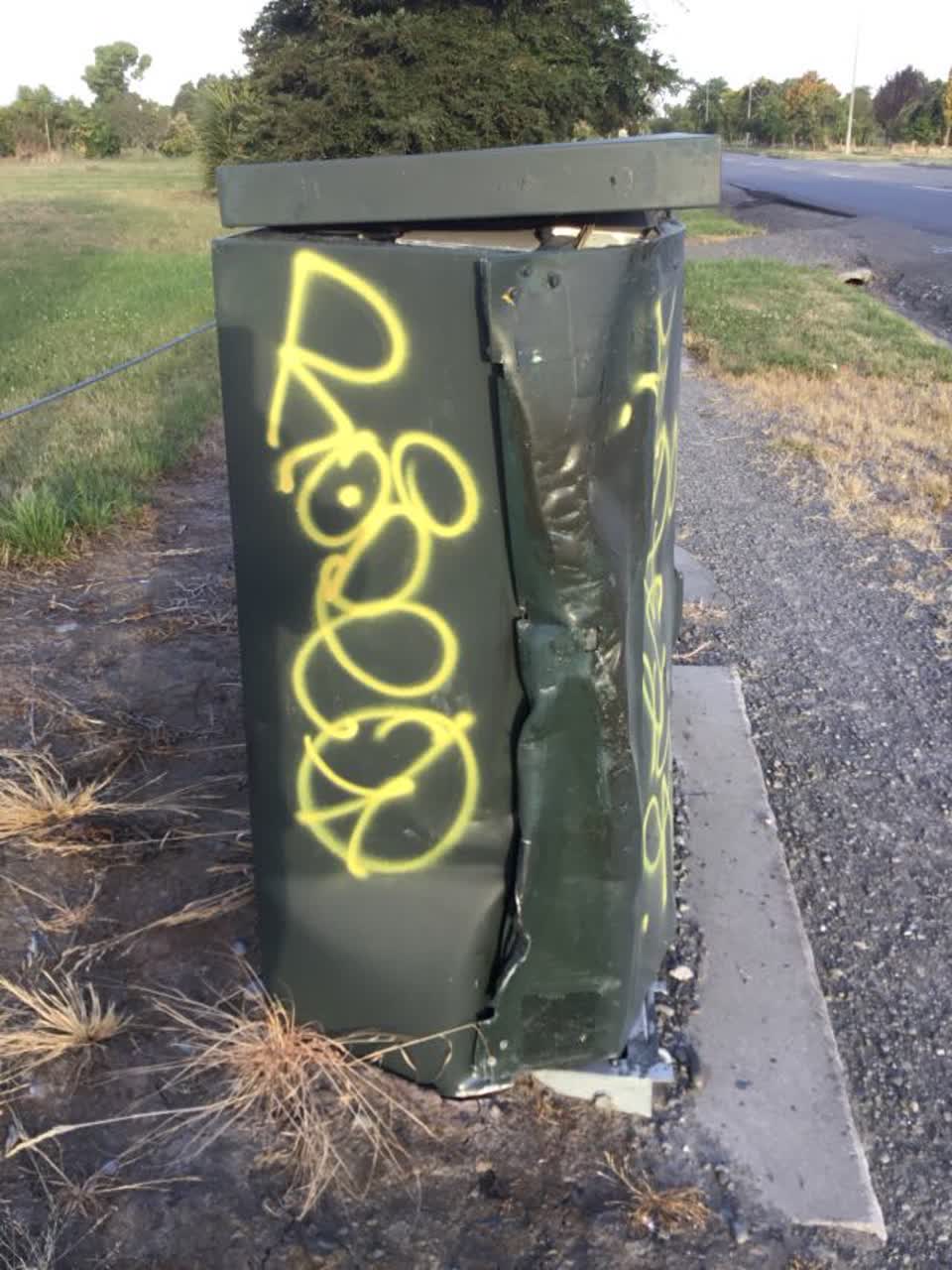The photograph attached to this graffiti report