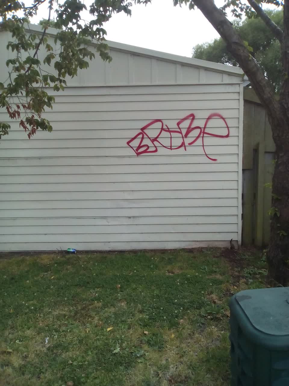 The photograph attached to this graffiti report