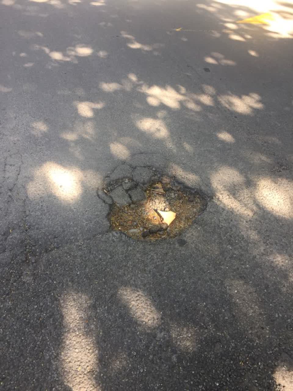 The photograph attached to this roading/streets report