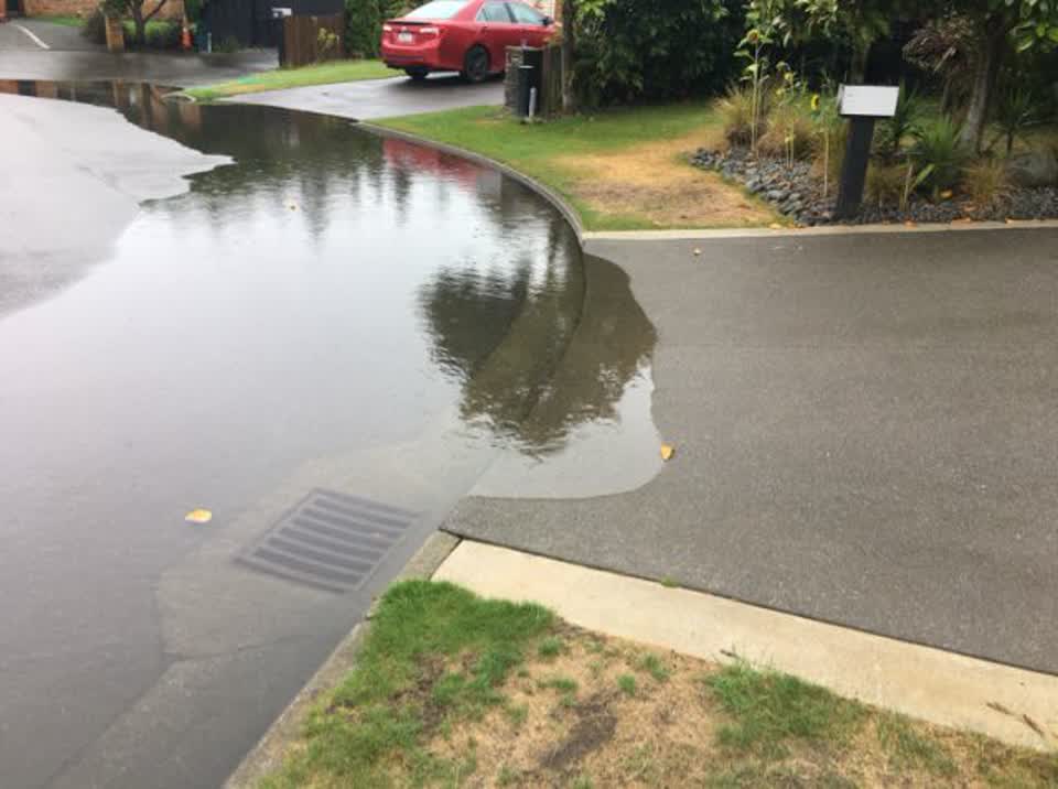 The photograph attached to this wastewater/stormwater report
