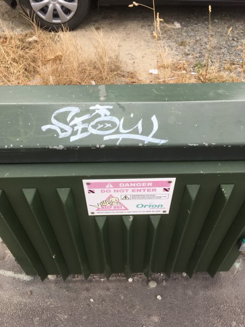 The photograph attached to this graffiti report
