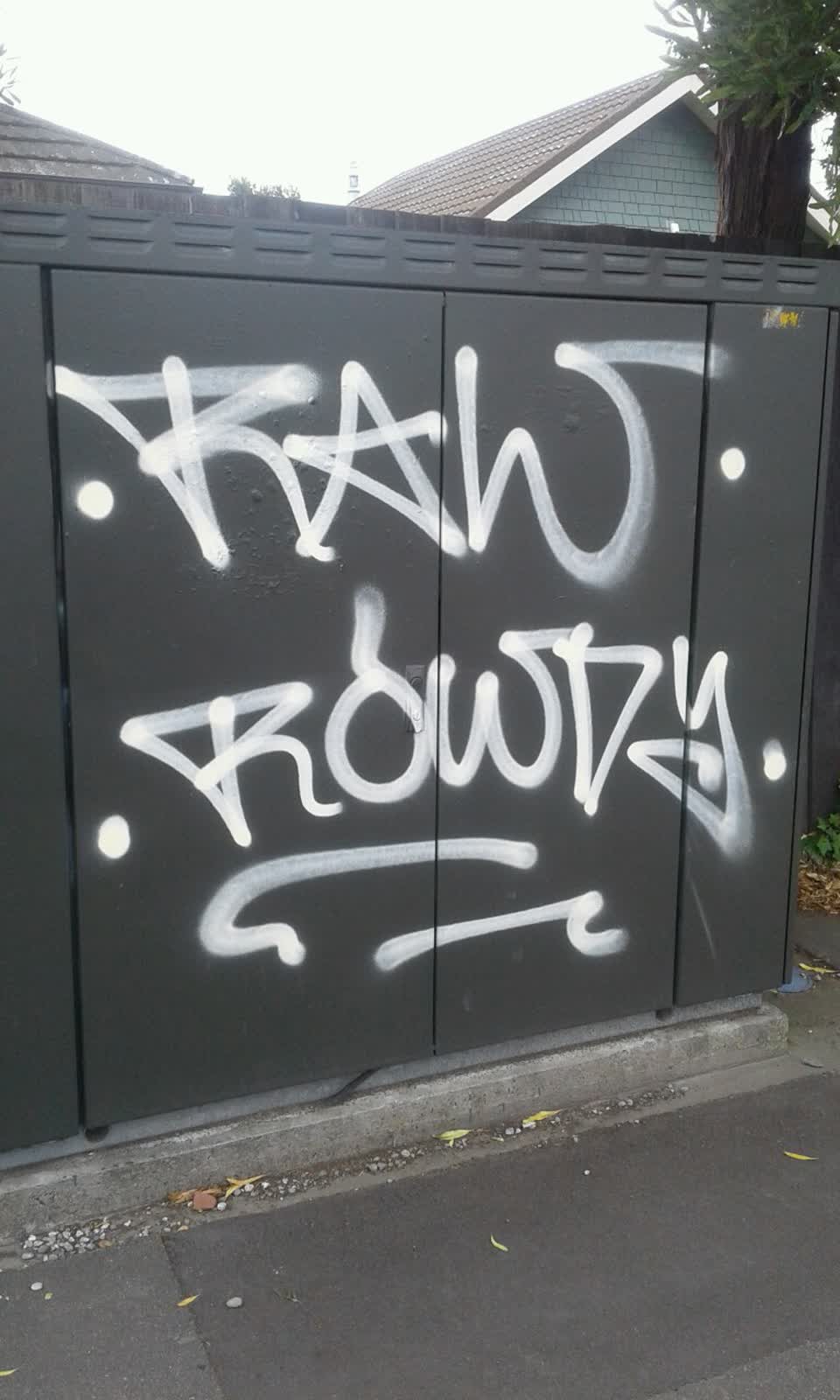 The photograph attached to this graffiti report