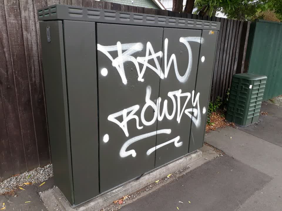 The photograph attached to this graffiti report