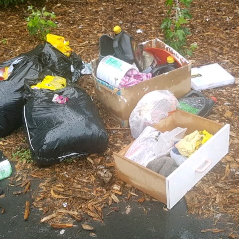 The photograph attached to this rubbish/recycling report