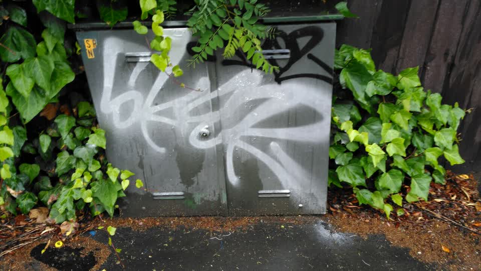 The photograph attached to this graffiti report