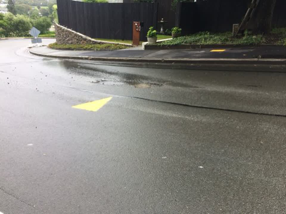 The photograph attached to this roading/streets report