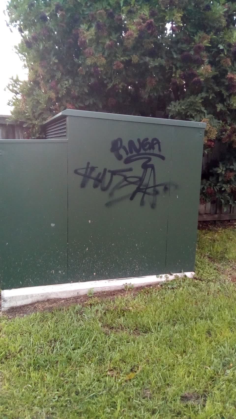 The photograph attached to this graffiti report