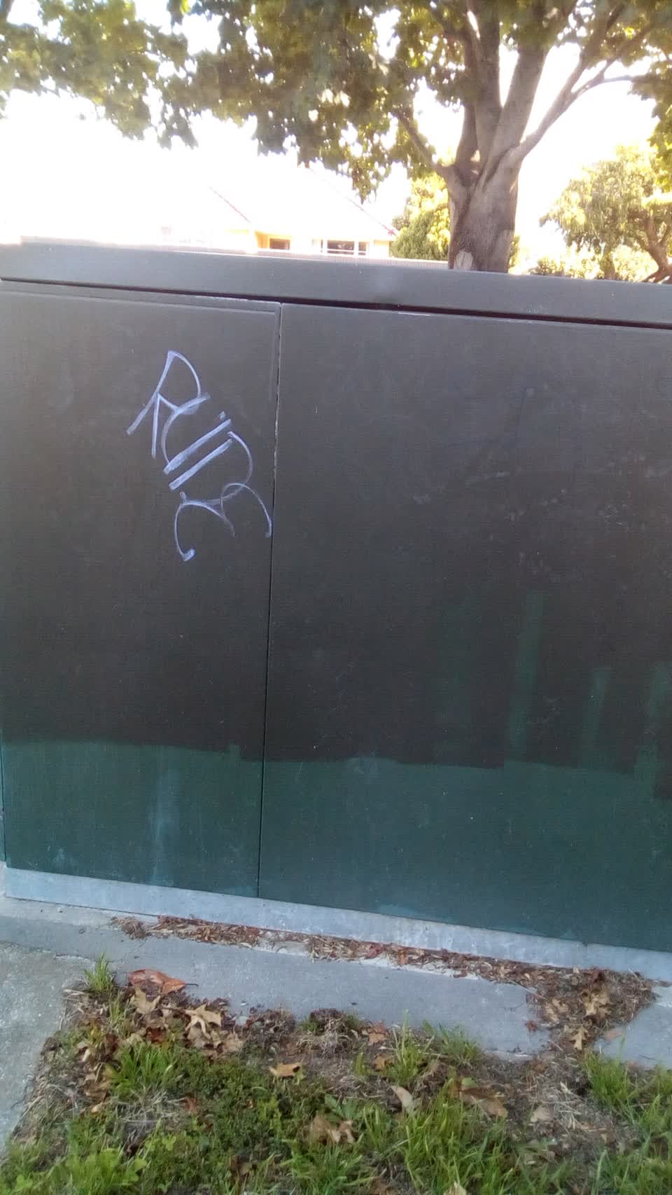 The photograph attached to this graffiti report